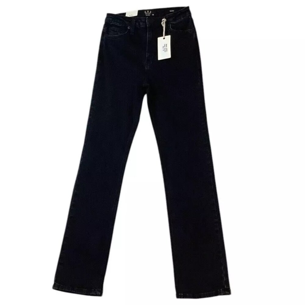New LTJ Letter to Juliet Venice Jean Womens Size 25 Black High-Rise Straight Leg